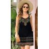 imageSummer Dresses for Women 2025 Sundresses Sleeveless Beach Swimsuit Cover Ups Spring Casual Loose Tank Tshirt Sun DressFlower Vine Black