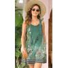 imageSummer Dresses for Women 2025 Sundresses Sleeveless Beach Swimsuit Cover Ups Spring Casual Loose Tank Tshirt Sun DressFlower Wallpaper Green