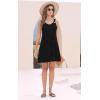imageSummer Dresses for Women 2025 Sundresses Sleeveless Beach Swimsuit Cover Ups Spring Casual Loose Tank Tshirt Sun DressStripe Black