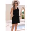 imageSummer Dresses for Women 2025 Sundresses Sleeveless Beach Swimsuit Cover Ups Spring Casual Loose Tank Tshirt Sun DressStripe Black