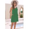 imageSummer Dresses for Women 2025 Sundresses Sleeveless Beach Swimsuit Cover Ups Spring Casual Loose Tank Tshirt Sun DressStripe Green