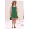 imageSummer Dresses for Women 2025 Sundresses Sleeveless Beach Swimsuit Cover Ups Spring Casual Loose Tank Tshirt Sun DressStripe Green