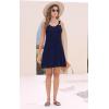 imageSummer Dresses for Women 2025 Sundresses Sleeveless Beach Swimsuit Cover Ups Spring Casual Loose Tank Tshirt Sun DressStripe Navy