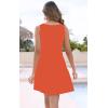 imageSummer Dresses for Women 2025 Sundresses Sleeveless Beach Swimsuit Cover Ups Spring Casual Loose Tank Tshirt Sun DressStripe Orange