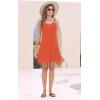 imageSummer Dresses for Women 2025 Sundresses Sleeveless Beach Swimsuit Cover Ups Spring Casual Loose Tank Tshirt Sun DressStripe Orange