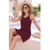 imageSummer Dresses for Women 2025 Sundresses Sleeveless Beach Swimsuit Cover Ups Spring Casual Loose Tank Tshirt Sun DressStripe Red