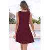 imageSummer Dresses for Women 2025 Sundresses Sleeveless Beach Swimsuit Cover Ups Spring Casual Loose Tank Tshirt Sun DressStripe Red