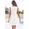 imageSummer Dresses for Women 2025 Sundresses Sleeveless Beach Swimsuit Cover Ups Spring Casual Loose Tank Tshirt Sun DressStripe White