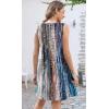 imageDisamer Summer Dresses for Women 2025 Sundresses Beach Swimsuit Coverups Vacation Sleeveless Button Down Spring Sun DressDewdrop Blue