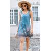 imageDisamer Summer Dresses for Women 2025 Sundresses Beach Swimsuit Coverups Vacation Sleeveless Button Down Spring Sun DressFloral Blue
