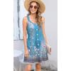 imageDisamer Summer Dresses for Women 2025 Sundresses Beach Swimsuit Coverups Vacation Sleeveless Button Down Spring Sun DressFloral Blue