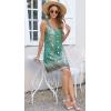 imageDisamer Summer Dresses for Women 2025 Sundresses Beach Swimsuit Coverups Vacation Sleeveless Button Down Spring Sun DressFloral Green