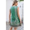 imageDisamer Summer Dresses for Women 2025 Sundresses Beach Swimsuit Coverups Vacation Sleeveless Button Down Spring Sun DressFloral Green