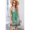 imageDisamer Summer Dresses for Women 2025 Sundresses Beach Swimsuit Coverups Vacation Sleeveless Button Down Spring Sun DressFloral Green