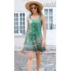 imageDisamer Summer Dresses for Women 2025 Sundresses Beach Swimsuit Coverups Vacation Sleeveless Button Down Spring Sun DressFloral Green