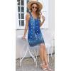 imageDisamer Summer Dresses for Women 2025 Sundresses Beach Swimsuit Coverups Vacation Sleeveless Button Down Spring Sun DressFloral Navy