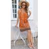 imageDisamer Summer Dresses for Women 2025 Sundresses Beach Swimsuit Coverups Vacation Sleeveless Button Down Spring Sun DressFloral Orange
