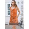 imageDisamer Summer Dresses for Women 2025 Sundresses Beach Swimsuit Coverups Vacation Sleeveless Button Down Spring Sun DressFloral Orange