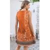 imageDisamer Summer Dresses for Women 2025 Sundresses Beach Swimsuit Coverups Vacation Sleeveless Button Down Spring Sun DressFloral Orange