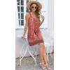 imageDisamer Summer Dresses for Women 2025 Sundresses Beach Swimsuit Coverups Vacation Sleeveless Button Down Spring Sun DressFloral Red