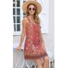imageDisamer Summer Dresses for Women 2025 Sundresses Beach Swimsuit Coverups Vacation Sleeveless Button Down Spring Sun DressFloral Red