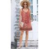 imageDisamer Summer Dresses for Women 2025 Sundresses Beach Swimsuit Coverups Vacation Sleeveless Button Down Spring Sun DressFloral Red