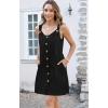 imageDisamer Summer Dresses for Women 2025 Sundresses Beach Swimsuit Coverups Vacation Sleeveless Button Down Spring Sun DressLiu Black