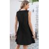 imageDisamer Summer Dresses for Women 2025 Sundresses Beach Swimsuit Coverups Vacation Sleeveless Button Down Spring Sun DressLiu Black