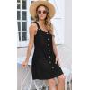 imageDisamer Summer Dresses for Women 2025 Sundresses Beach Swimsuit Coverups Vacation Sleeveless Button Down Spring Sun DressLiu Black
