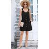 imageDisamer Summer Dresses for Women 2025 Sundresses Beach Swimsuit Coverups Vacation Sleeveless Button Down Spring Sun DressLiu Black
