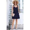 imageDisamer Summer Dresses for Women 2025 Sundresses Beach Swimsuit Coverups Vacation Sleeveless Button Down Spring Sun DressLiu Navy