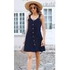 imageDisamer Summer Dresses for Women 2025 Sundresses Beach Swimsuit Coverups Vacation Sleeveless Button Down Spring Sun DressLiu Navy