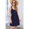 imageDisamer Summer Dresses for Women 2025 Sundresses Beach Swimsuit Coverups Vacation Sleeveless Button Down Spring Sun DressLiu Navy