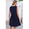 imageDisamer Summer Dresses for Women 2025 Sundresses Beach Swimsuit Coverups Vacation Sleeveless Button Down Spring Sun DressLiu Navy