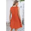 imageDisamer Summer Dresses for Women 2025 Sundresses Beach Swimsuit Coverups Vacation Sleeveless Button Down Spring Sun DressLiu Orange