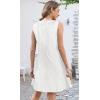 imageDisamer Summer Dresses for Women 2025 Sundresses Beach Swimsuit Coverups Vacation Sleeveless Button Down Spring Sun DressLiu White