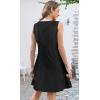 imageDisamer Summer Dresses for Women 2025 Sundresses Beach Swimsuit Coverups Vacation Sleeveless Button Down Spring Sun DressPure Black