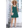 imageDisamer Summer Dresses for Women 2025 Sundresses Beach Swimsuit Coverups Vacation Sleeveless Button Down Spring Sun DressPure Green