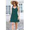 imageDisamer Summer Dresses for Women 2025 Sundresses Beach Swimsuit Coverups Vacation Sleeveless Button Down Spring Sun DressPure Green