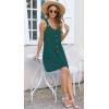 imageDisamer Summer Dresses for Women 2025 Sundresses Beach Swimsuit Coverups Vacation Sleeveless Button Down Spring Sun DressPure Green