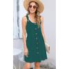 imageDisamer Summer Dresses for Women 2025 Sundresses Beach Swimsuit Coverups Vacation Sleeveless Button Down Spring Sun DressPure Green
