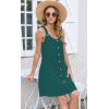 imageDisamer Summer Dresses for Women 2025 Sundresses Beach Swimsuit Coverups Vacation Sleeveless Button Down Spring Sun DressPure Green