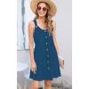 imageDisamer Summer Dresses for Women 2025 Sundresses Beach Swimsuit Coverups Vacation Sleeveless Button Down Spring Sun DressPure Navy