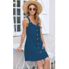 imageDisamer Summer Dresses for Women 2025 Sundresses Beach Swimsuit Coverups Vacation Sleeveless Button Down Spring Sun DressPure Navy