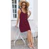 imageDisamer Summer Dresses for Women 2025 Sundresses Beach Swimsuit Coverups Vacation Sleeveless Button Down Spring Sun DressPure Red
