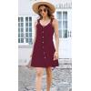 imageDisamer Summer Dresses for Women 2025 Sundresses Beach Swimsuit Coverups Vacation Sleeveless Button Down Spring Sun DressPure Red