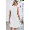 imageDisamer Summer Dresses for Women 2025 Sundresses Beach Swimsuit Coverups Vacation Sleeveless Button Down Spring Sun DressPure White