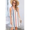 imageDisamer Summer Dresses for Women 2025 Sundresses Beach Swimsuit Coverups Vacation Sleeveless Button Down Spring Sun DressStriped Block