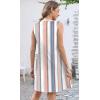 imageDisamer Summer Dresses for Women 2025 Sundresses Beach Swimsuit Coverups Vacation Sleeveless Button Down Spring Sun DressStriped Block