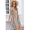 imageDisamer Summer Dresses for Women 2025 Sundresses Beach Swimsuit Coverups Vacation Sleeveless Button Down Spring Sun DressStriped Color
